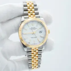 ROLEX DATEJUST 41MM 126333 18K YELLOW GOLD STEEL WHITE DIAL JUBILEE NEW 2025