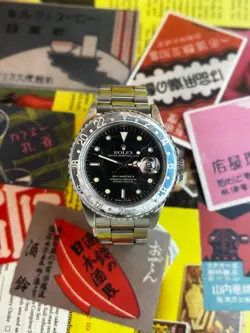ROLEX GMT-MASTER II 16710 SILVER OYSTER BRACELET WITH FADED GHOST BEZEL 1991