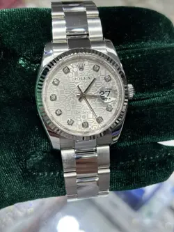 ROLEX 2007 DATEJUST 36MM 116234 SILVER OYSTER BRACELET WITH SILVER JUBILEE DIAL