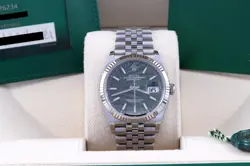 ROLEX DATEJUST 36 PALM MOTIF GREEN FLUTED JUBILEE BOX/PAPERS/CARD 126234