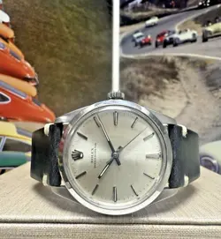 MENS ROLEX OYSTER PERPETUAL PRECISION STAINLESS STEEL  34MM WATCH 5500