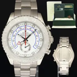 PAPERS MINT ROLEX YACHT-MASTER II 2 WHITE GOLD OYSTER 44MM 116689 WATCH BOX