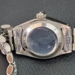 Rolex Oyster Perpetual Date 6516 Silver Dial Stainless Steel Lady Bracelet Watch