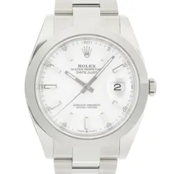 ROLEX DATEJUST 41 126300 WHITE OYSTER WARRANTY 2021 BOX/PAPER