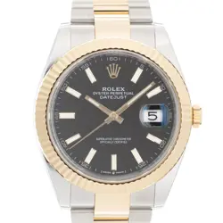 ROLEX DATEJUST 41 126333 BLACK TWO-TONE OYSTER WARRANTY 2019 BOX/PAPER