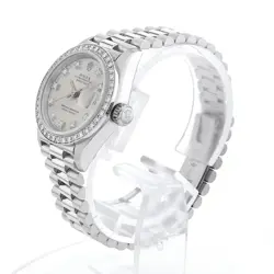 ROLEX DATEJUST BEZEL DIAMOND 10P 69136G SILVER L 923396