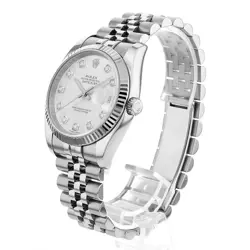 ROLEX DATEJUST 10P DIAMOND 116234NG WHITE SHELL V 441775