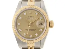 ROLEX DATEJUST 69173G AUTOMATIC E# CIRCA 1990 11P DIAMONDS YG YG #128