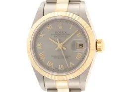 ROLEX DATE JUST 69173 YG YG GRAY AUTOMATIC #182