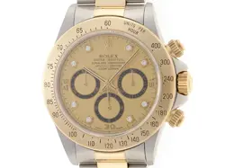 ROLEX COSMOGRAPH DAYTONA 16523G 8P DIAMOND CHAMPAGNE K18YG AUTOMATIC #003