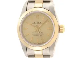 ROLEX OYSTER PERPETUAL 24 67183 DOUBLE NAME K18YG BAR AUTOMATIC #089