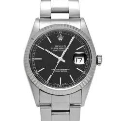 ROLEX DATEJUST 16234 BLACK WATCH 673028