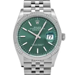 ROLEX DATEJUST 36 126234 MINT GREEN WATCH 674115
