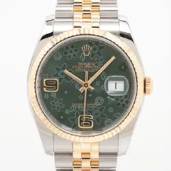 ROLEX DATEJUST 116233 SS×YG SS×YG AT GREEN FLOWER DIAL