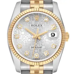 ROLEX DATEJUST STEEL YELLOW GOLD ANNIVERSARY DIAL MENS WATCH 116233