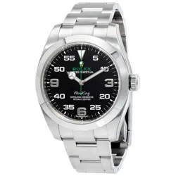 ROLEX AIR KING BLACK DIAL STAINLESS STEEL MEN'S WATCH 116900BKAO