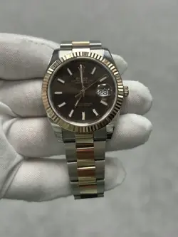 ROLEX DATEJUST 126331 CHOCOLATE DIAL TWO TONE ROSE GOLD 41MM OYSTER BRACELET