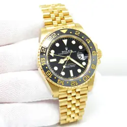 ROLEX 126718GRNR GMT MASTER II 18K YELLOW GOLD ON JUBILEE