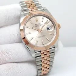 ROLEX 126301 DATEJUST 41 18K/SS WITH SUNDUST STICK DIAL ON JUBILEE