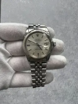 ROLEX DATEJUST 1601 SILVER DIAL VINTAGE JUBILEE BRACELET STAINLESS STEEL 36MM