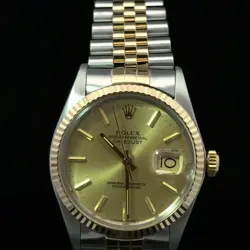 ROLEX DATEJUST 16013 TWO TONE 36MM WATCH
