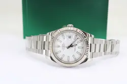 Rolex 41 mmn. Date-Just II Model 116334 White Dial Plus One Extra Dial