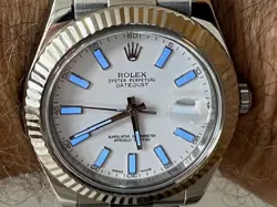 Rolex 41 mmn. Date-Just II Model 116334 White Dial Plus One Extra Dial