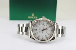Rolex 41 mmn. Date-Just II Model 116334 White Dial Plus One Extra Dial