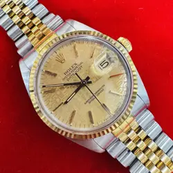 36MM 18K SS JUBILEE DATEJUST 16013 ANNIVERSARY DIAL ROLEX WATCH