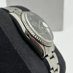 Rolex Datejust 16220 36mm Stainless Steel Black Dial Sticks Dial Watch