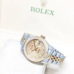 ROLEX 18K HG 26MM CHAMPAGNE JUBILEE BIG DIAMONDS DATEJUST REF: 69173 (W SERIAL)