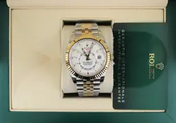 2022 ROLEX SKY-DWELLER 326933 SILVER DIAL TT JUBILEE WITH PAPERS 42MM
