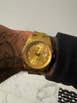 ROLEX DAYDATE 41MM GOLD WATCH USE
