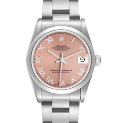 ROLEX DATEJUST 31 MIDSIZE SALMON DIAL STEEL LADIES WATCH 68240