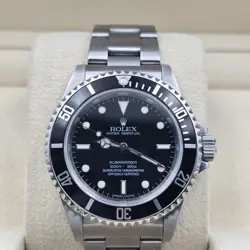 MINT 2009 ROLEX SUBMARINER NO DATE 14060M 4 LINE REHAUT BLACK DIAL 40MM WATCH