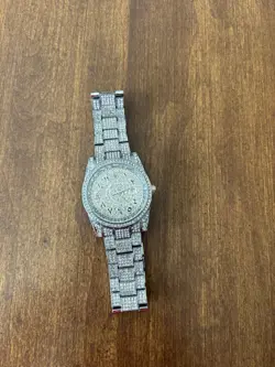 VVS1  MOISSANITE ROLEX WATCH ! BUSSDOWN PASSES DIAMOND TESTER!
