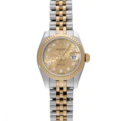 ROLEX DATEJUST 179173G CHAMPAGNE COMPUTER/DIAMOND WATCH 675130