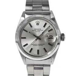 ROLEX 1500 OYSTER PERPETUAL DATE SILVER #KN479