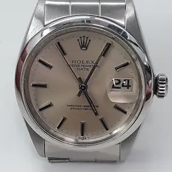 ROLEX DATE 34 MM STEEL OYSTER AUTOMATIC WATCH 1500 CIRCA 1969