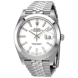 ROLEX DATEJUST 41 WHITE DIAL STAINLESS STEEL JUBILEE MEN'S WATCH 126300WSJ