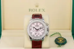 ROLEX COSMOGRAPH DAYTONA, MOTHER OF PEARL DIAMOND DIAL, WHITE GOLD, 116589RBR