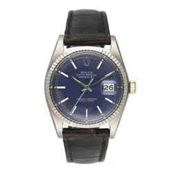 ROLEX DATEJUST 1601 BLUE MOSAIC DIAL MENS WATCH