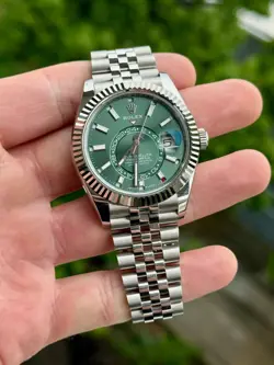 2025 ROLEX SKY DWELLER 336934 GREEN DIAL JUBILEE W/ BOX & PAPERS