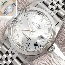 ROLEX DATEJUST 31MM 68240 WHITE ROMAN STEEL JUBILEE WATCH BOX PAPERS