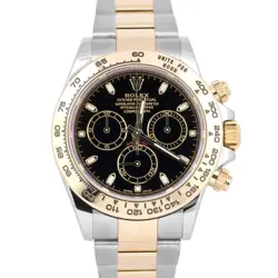 2021 PAPERS ROLEX DAYTONA BLACK TWO-TONE 18K GOLD STAINLESS STEEL 116503 BOX