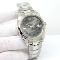ROLEX 126334 DATEJUST 41 WITH SLATE ROMAN DIAL ON OYSTER