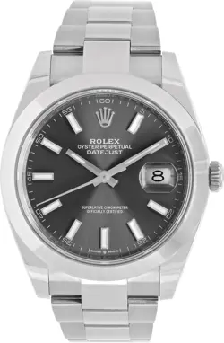 ROLEX DATEJUST 41 126300 STAINLESS STEEL SLATE DIAL 41MM AUTOMATIC WATCH
