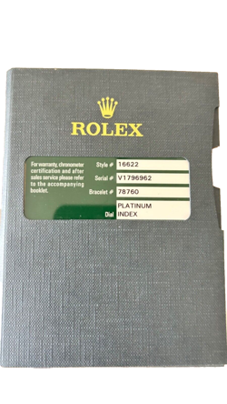 Up For Sale Pre-Owned Rolex Yachtmaster 40mm Steel Platinum Dial Bazel Watch