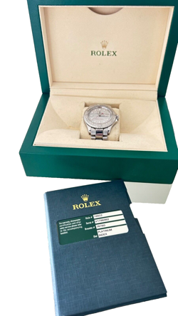 Up For Sale Pre-Owned Rolex Yachtmaster 40mm Steel Platinum Dial Bazel Watch