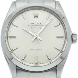 ROLEX AIR KING ANTIQUE 5500(1) STAINLESS STEEL MENSWATCH SILVER USED